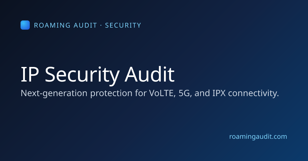 IP Security Audit — Security — Roaming Audit